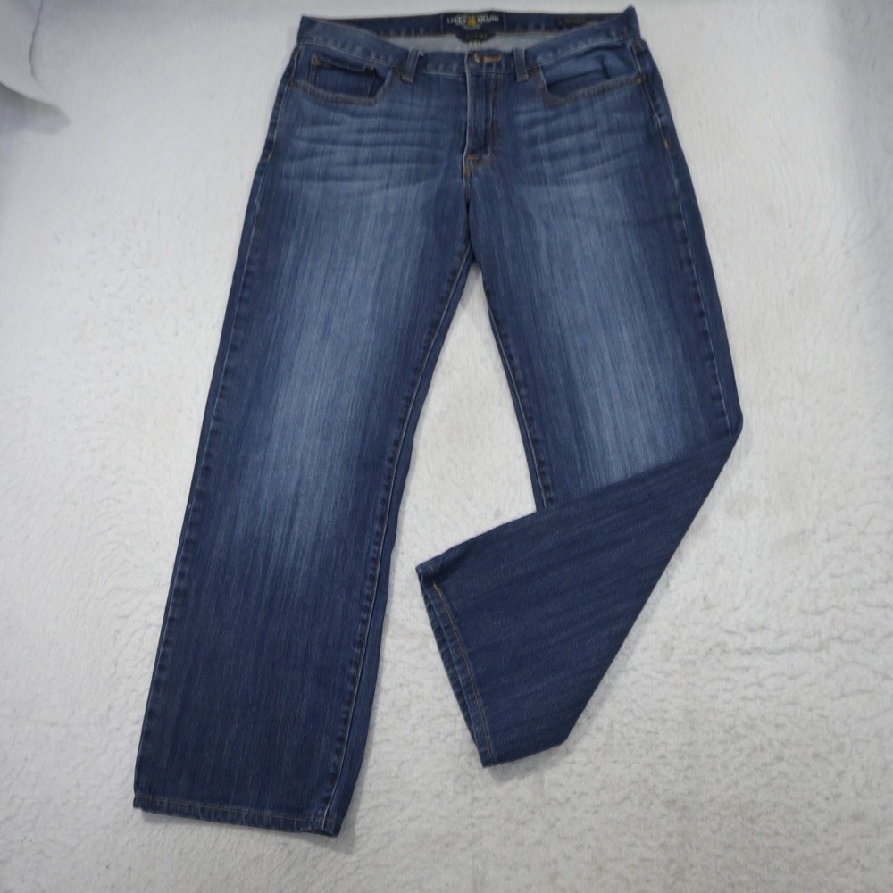 Lucky Brand 361 Vintage Straight Jeans Mens 32x28"* Blue Denim Faded Casual
